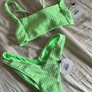 (SOLD) NWT JMP  the label Vibrant Green Bikini